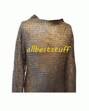 Hand Made Light Weight Chain Mail Round Riveted Chest 58